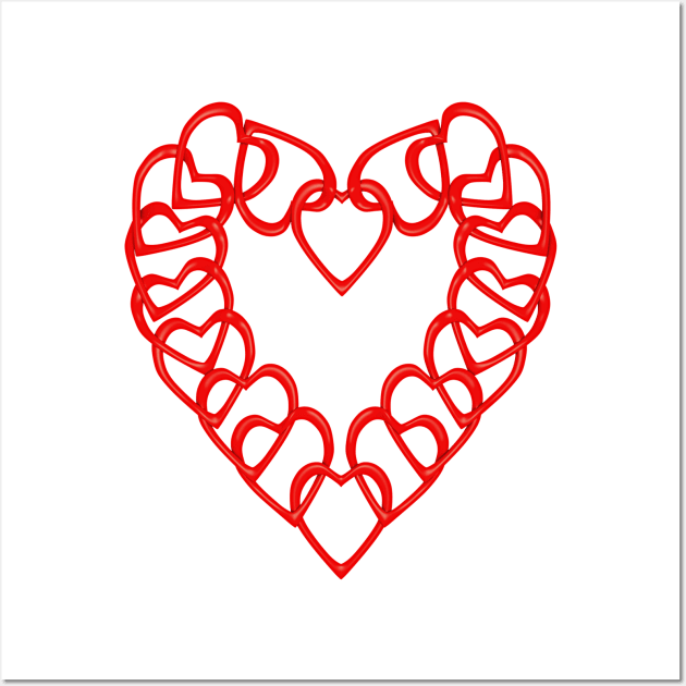 Connected Hearts Wall Art by macdonaldcreativestudios